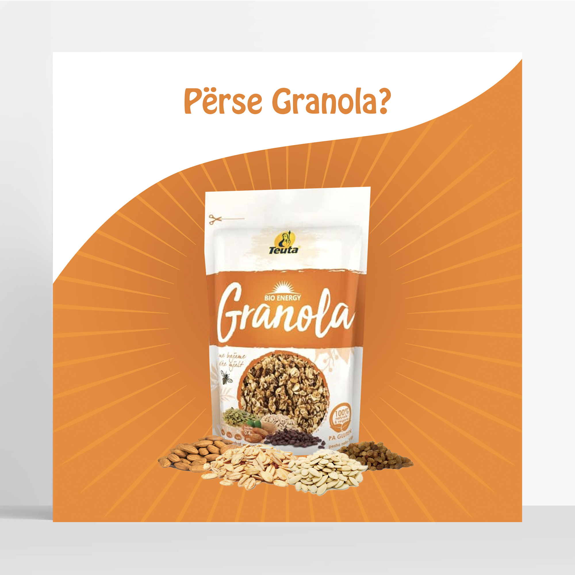 Social media marketing & Branding for Bio Energy Granola by Axios Creative.