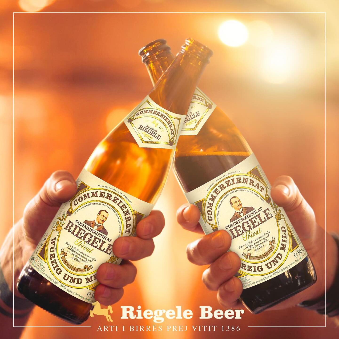 Social Media Post for Riegele Beer created by Axios Creative.