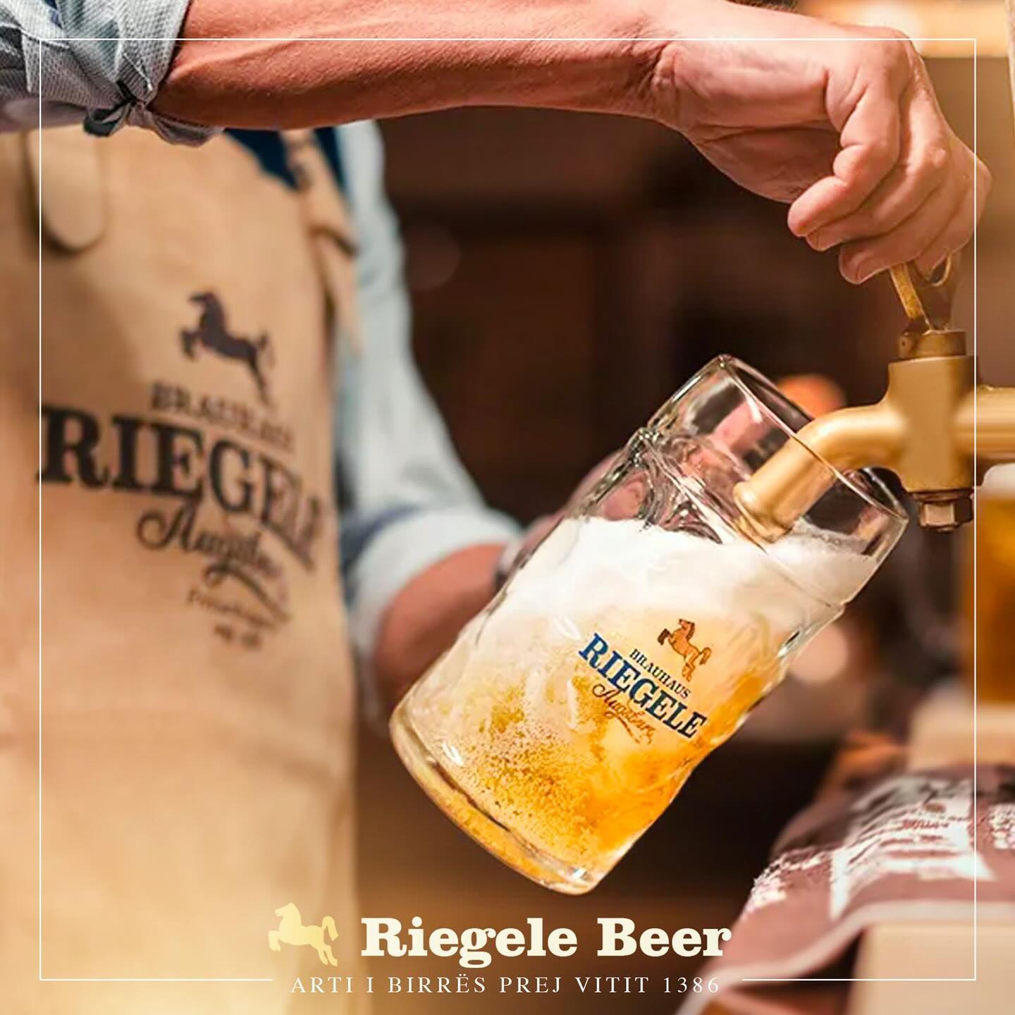 Social Media Post for Riegele Beer created by Axios Creative.