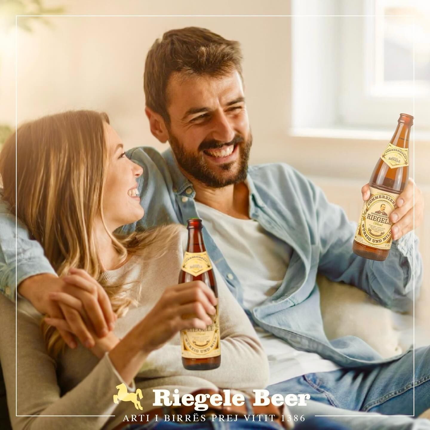 Social Media Post for Riegele Beer created by Axios Creative.