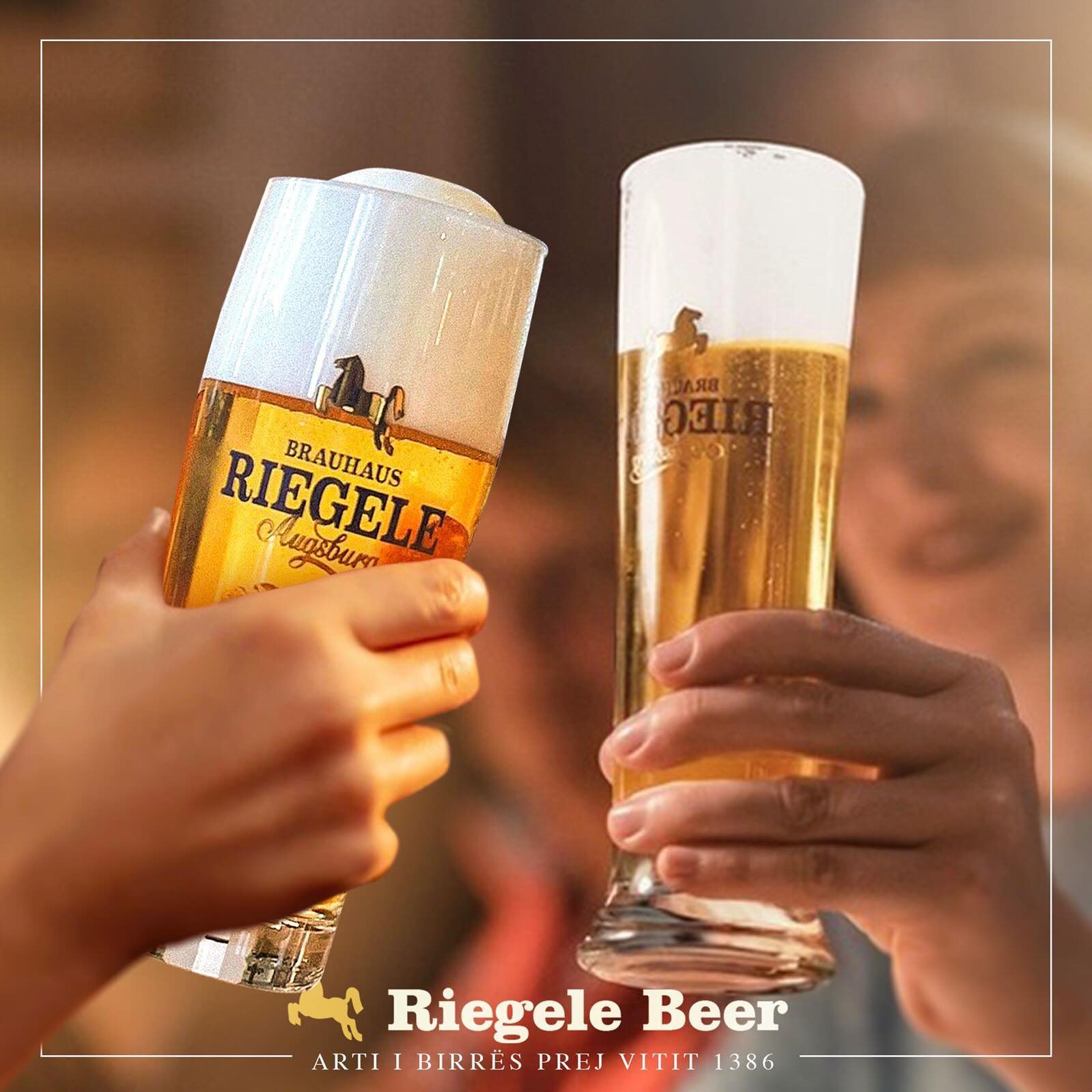 Social Media Post for Riegele Beer created by Axios Creative.