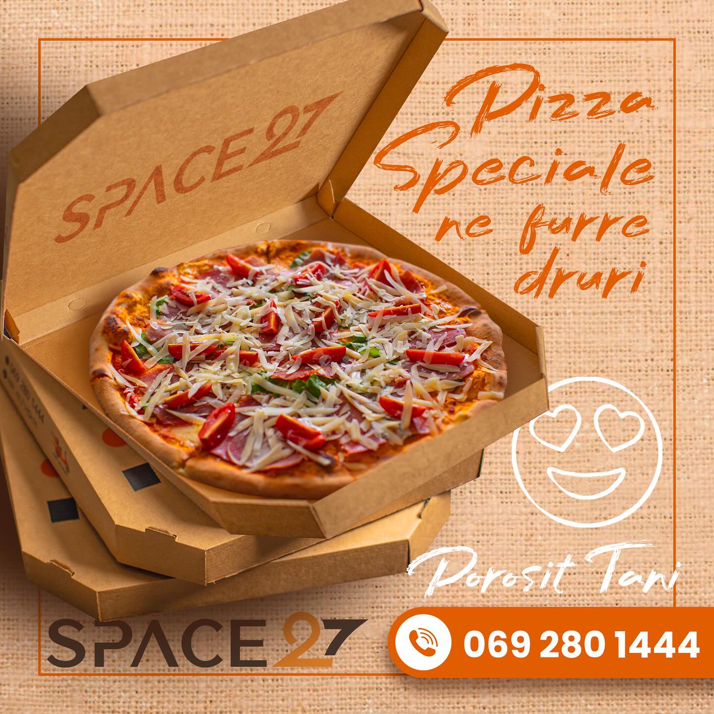 Social Media Post for Space27 Pizzeria created by Axios Creative.