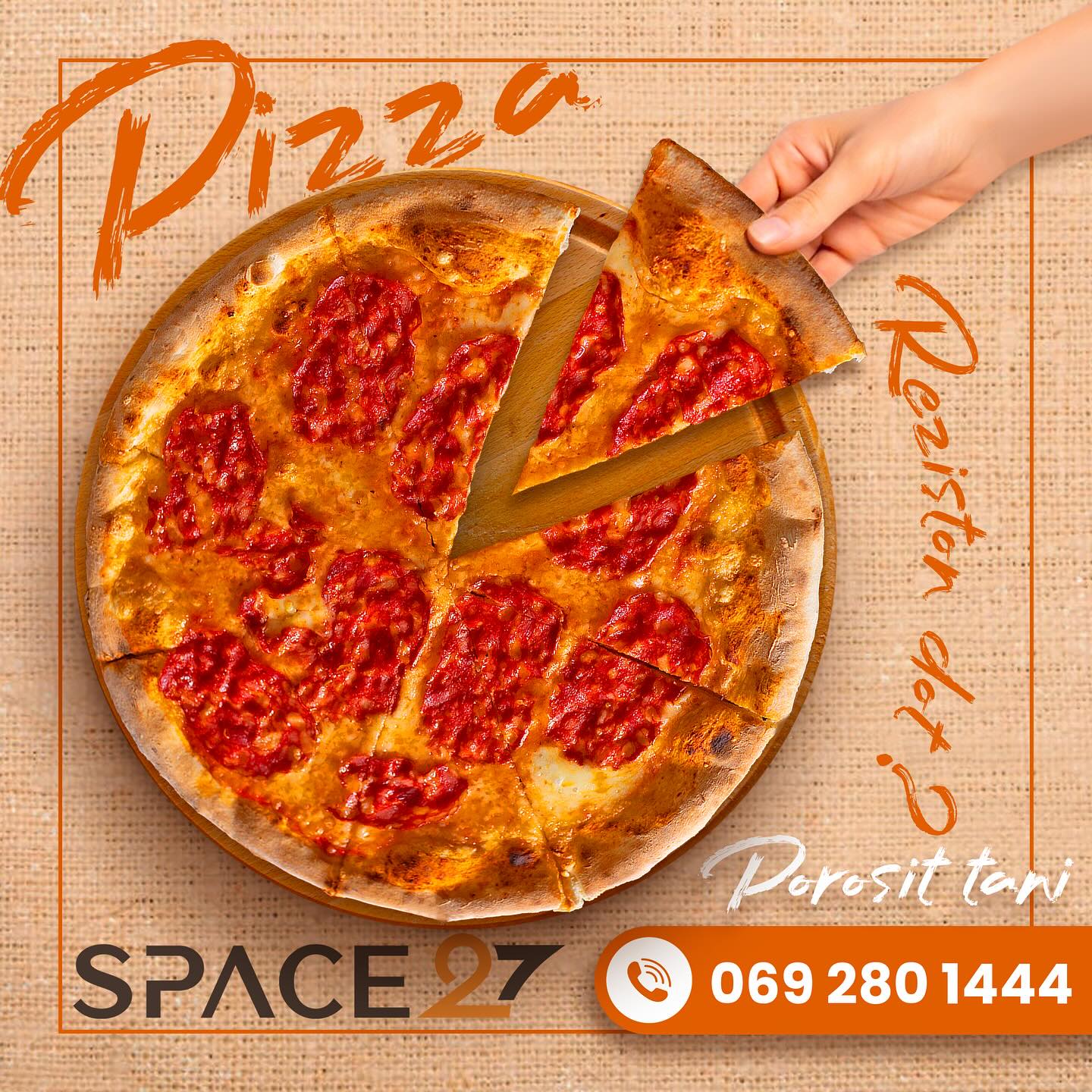 Social Media Post for Space27 Pizzeria created by Axios Creative.